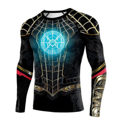 Spider Man 'Spider-Tech Quantum Core' Long Sleeve Compression Rashguard