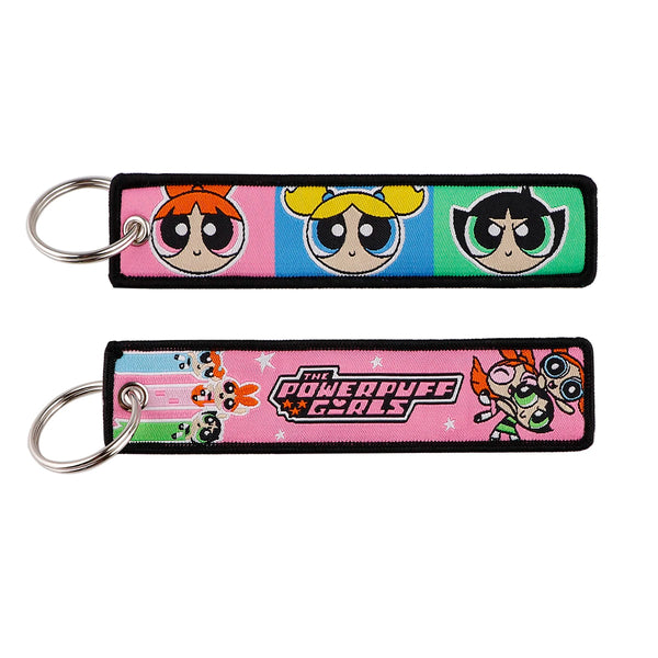 Powerpuff Girls ‘Trio Girls’ Embroidered Keyring Keychain