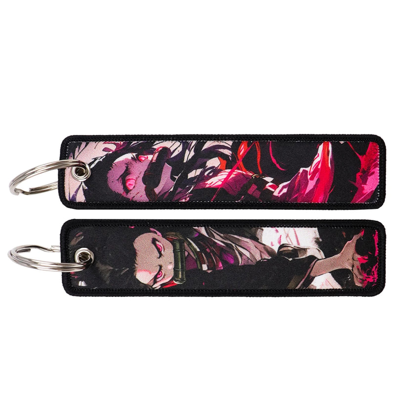 Demon Slayer ’Nezuko' Embroidered Keyring Keychain