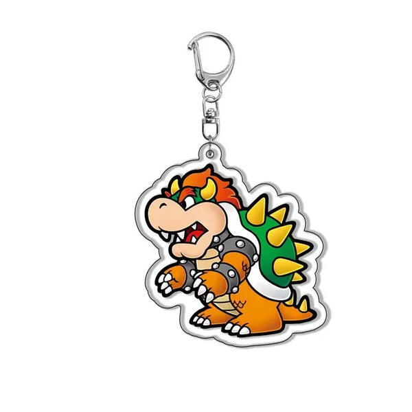 Super Mario Bros Bowser Acrylic Keyring Keychain