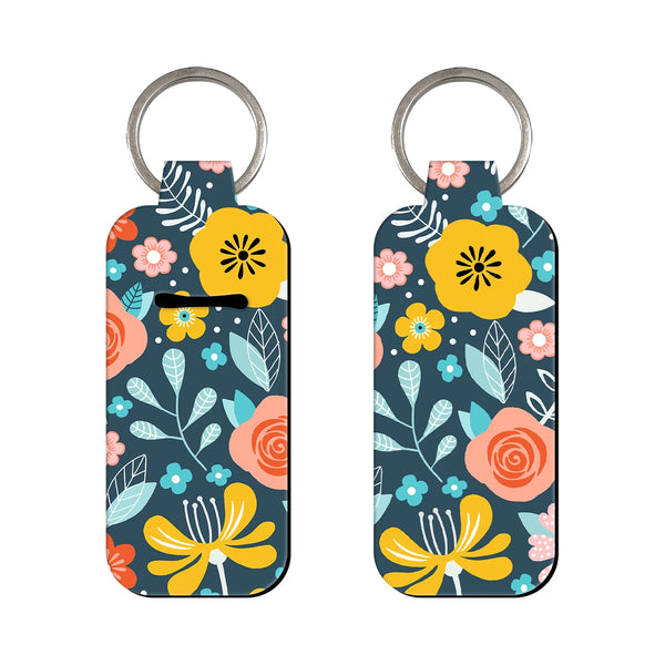 Nature Floral Blooms Lipstick Holder Keychain
