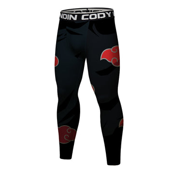 Naruto Akatsuki BJJ Rash Guard Men's Elite Leggings Compression Spats