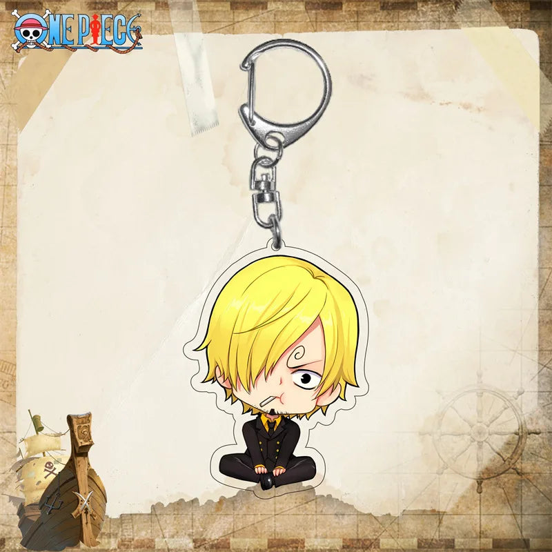 One Piece Sanji Smoking Chibi Acrylic Keyring Keychain