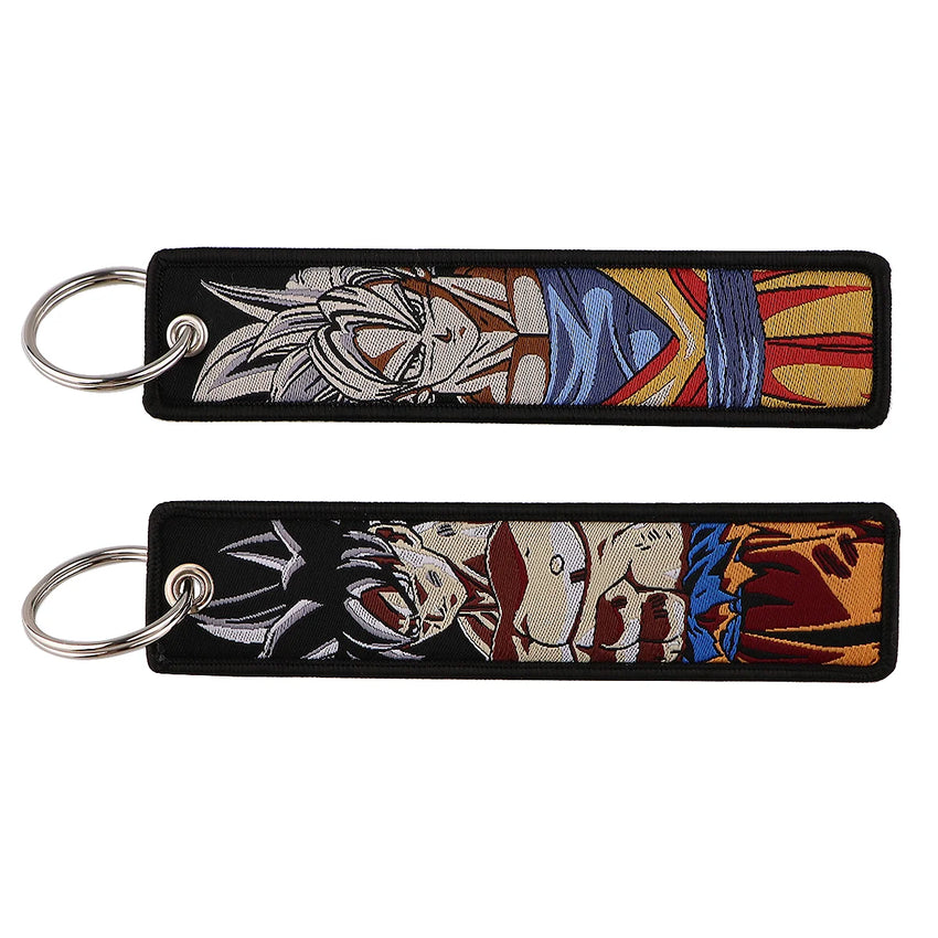 Dragon Ball Z 'Goku Forms' Embroidery Keyring  Keychain