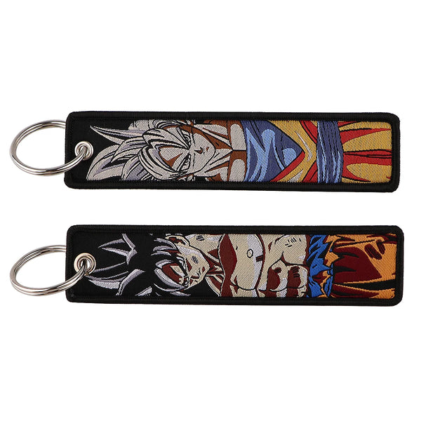 Dragon Ball Z 'Goku Forms' Embroidery Keyring  Keychain