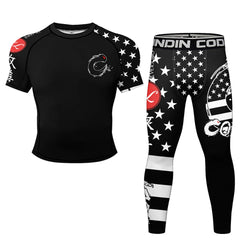 American Flag 'Stars and Stripes | Thin Blue Line' Short Sleeve 3 Piece Set