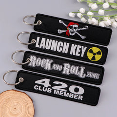 420 Club Member Embroidered Keyring Keychain