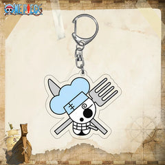 One Piece Sanji Chef Skull Acrylic Keyring Keychain