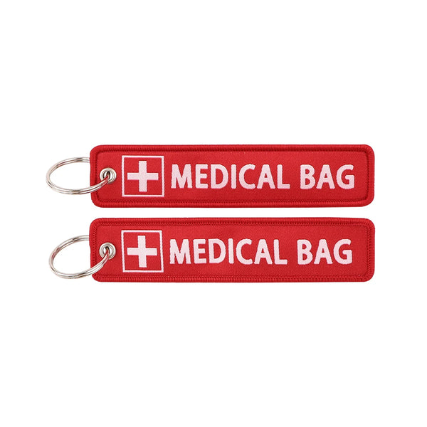 Medical Bag Embroidered Keyring Keychain