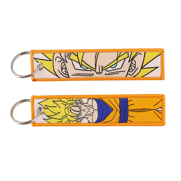 Dragon Ball Z 'Goku Fierce Eye' Embroidery Keyring  Keychain