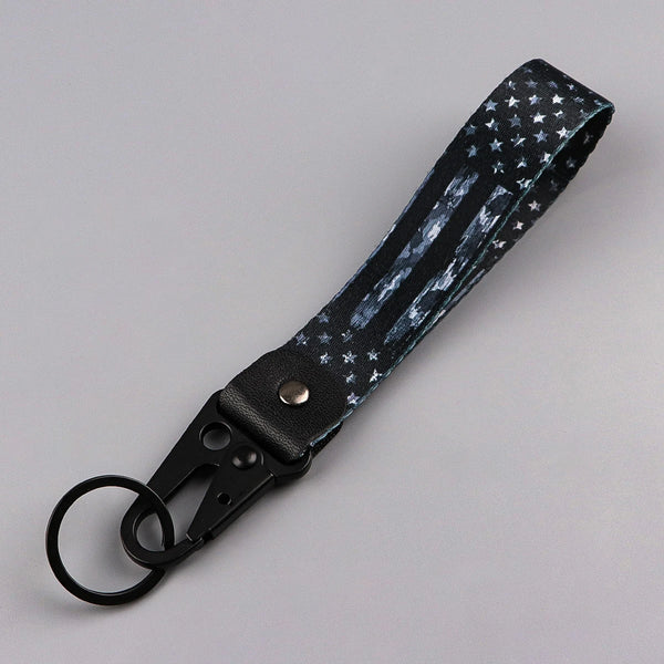 Midnight Stars Wrist Lanyard Keyring Clip Keychain