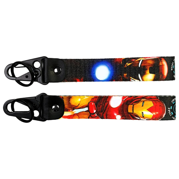 Iron Man Wrist Lanyard Keyring Clip Keychain