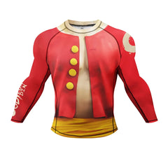 One Piece 'Luffy | Pirate King' Long Sleeve 3 Piece Compression Rashguard Set