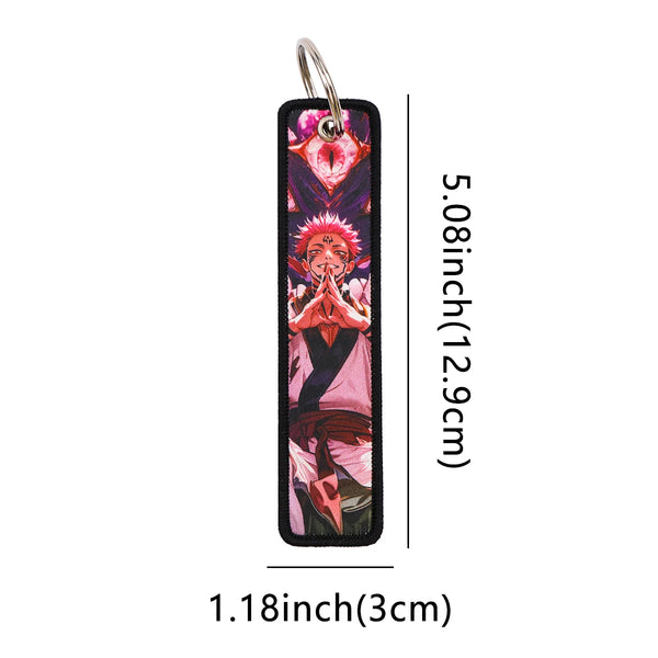 Jujutsu Kaisen 'Ryomen Sukuna' Embroidered Keyring Keychain