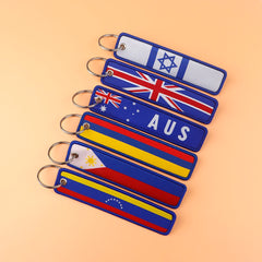 National Flag 'Guatemala' Embroidered Keyring Keychain