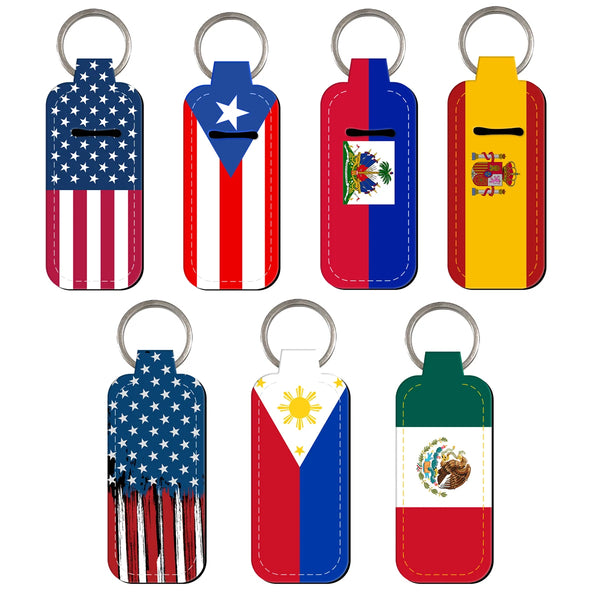 Flags of Spain Lipstick Holder Keychain