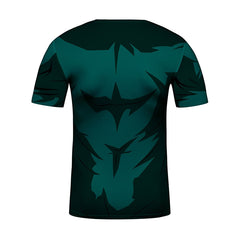 BJJ Rash Guard Kid's Naruto 'Rock Lee ' Elite Short Sleeve Compression Rashguard