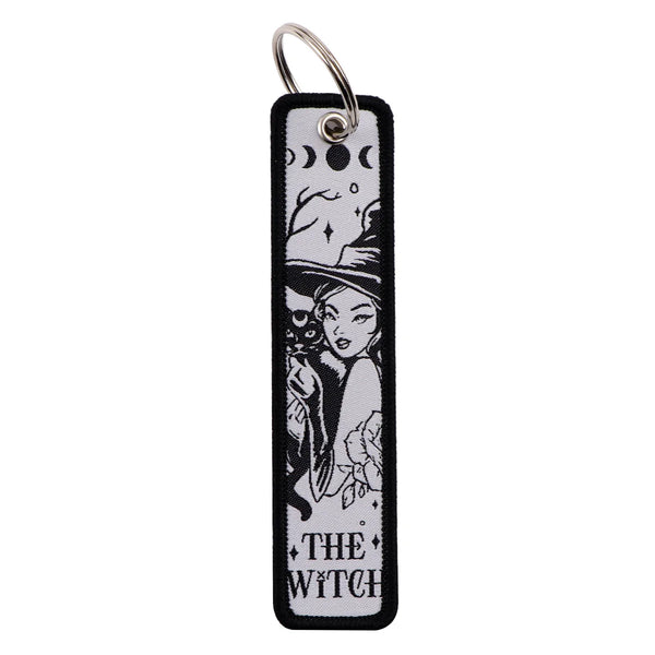 Gothic 'The Witch' Embroidered Keyring Keychain