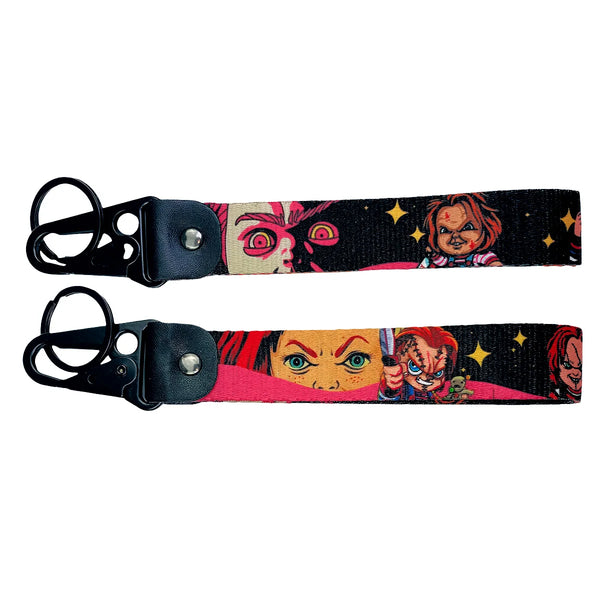 Horror Villain 'Chucky' Wrist Lanyard Keyring Clip Keychain