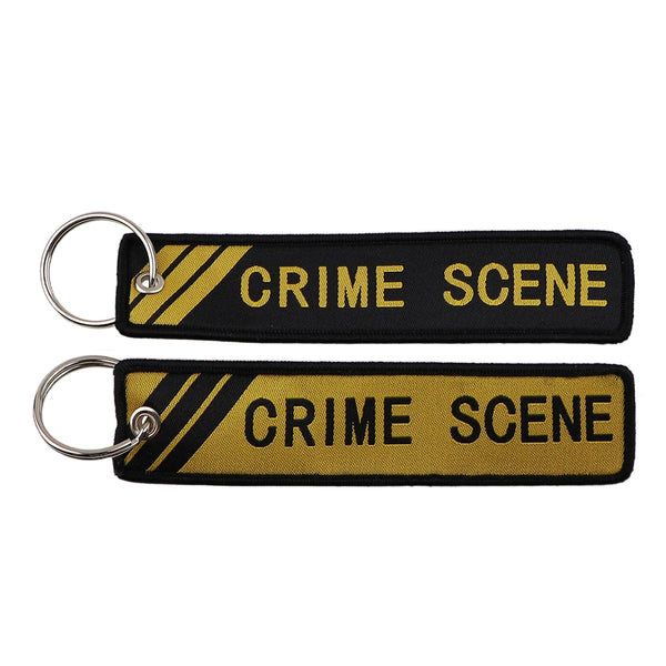 Crime Scene Embroidered Keyring Keychain