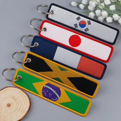 National Flag 'Guatemala' Embroidered Keyring Keychain