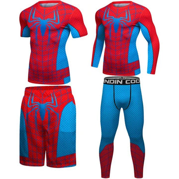 Official Men's 'OG Web Slinger' Spider Man Compression Rashguard Set for Intense Training Sessions