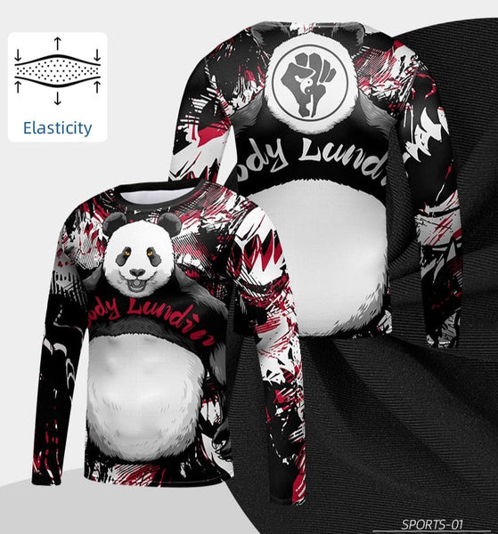 Kid's Panda 'Jumbo' Elite Long Sleeve Compression Rashguard