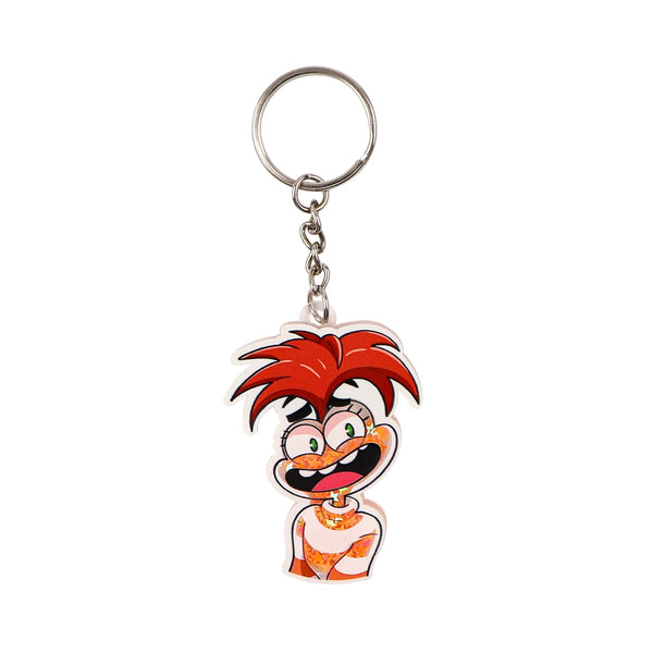 Inside Out Anxiety Glitter Star Acrylic Keyring Keychain