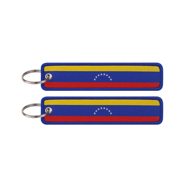 National Flag 'Venezuela' Embroidered Keyring Keychain