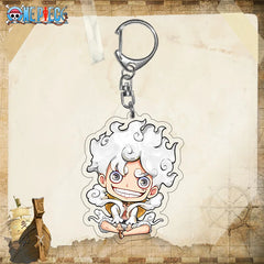 One Piece Luffy Gear 5 Chibi Acrylic Keyring Keychain