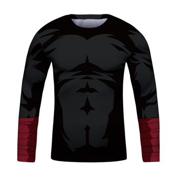 BJJ Rash Guard Kids Naruto Rock Lee Dark Elite Long Sleeve Compression Rashguard