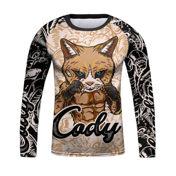 Elite Kid's Cat Siberian Boxer Long Sleeve Rashguard