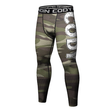 Jungle Camouflage Elite Compression Leggings Spats Men's