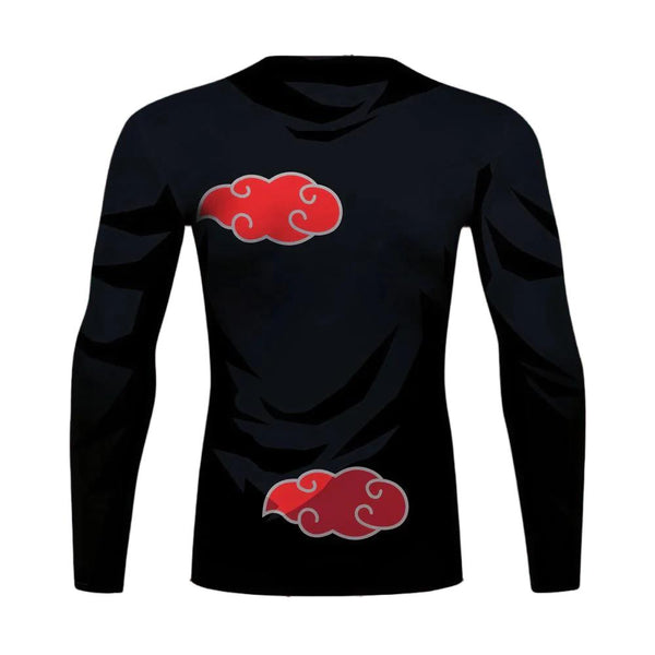 BJJ Rash Guard Naruto 'Akatsuki' Elite Long Sleeve Compression Rash Guard