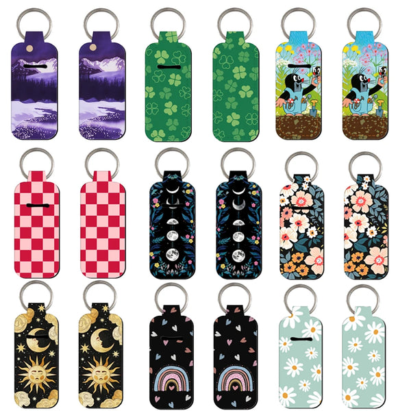 Blooms of Nature Sakura at Night Lipstick Holder Keychain