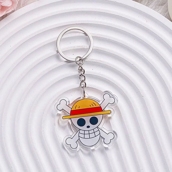 One Piece Jolly Roger Acrylic Keyring Keychain