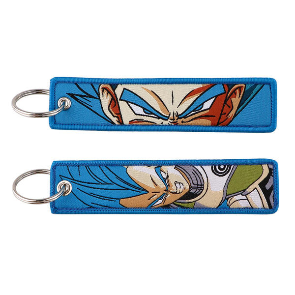 Dragon Ball Z 'Super Saiyan Vegeta Blue Form' Embroidery Keyring  Keychain