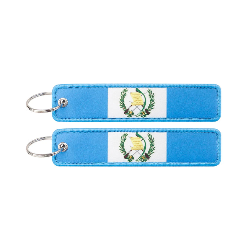 National Flag 'Guatemala' Embroidered Keyring Keychain