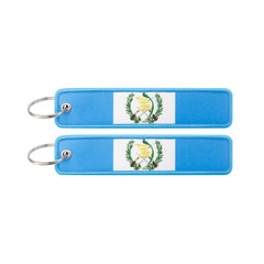 National Flag 'Guatemala' Embroidered Keyring Keychain