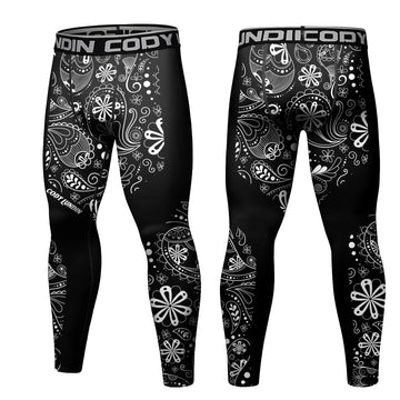Elite Compression Leggings Spats Tribal 'Paisley'
