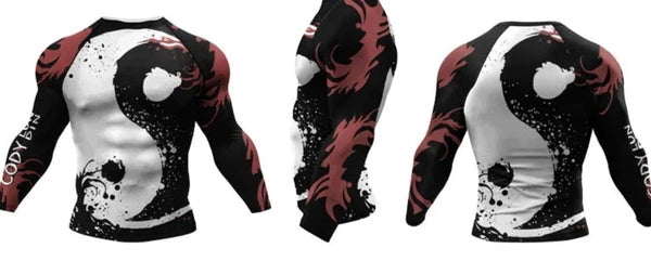 Warrior 'Yin Yang' Elite Long Sleeve Compression Rashguard