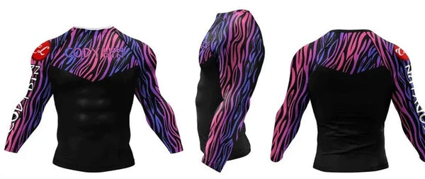 Tribal 'Lavender Haze' Elite Long Sleeve Compression Rashguard