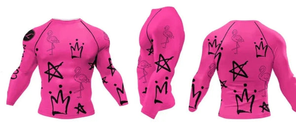 Men's Pretty in Pink Elite Long Sleeve Compression Rashguard