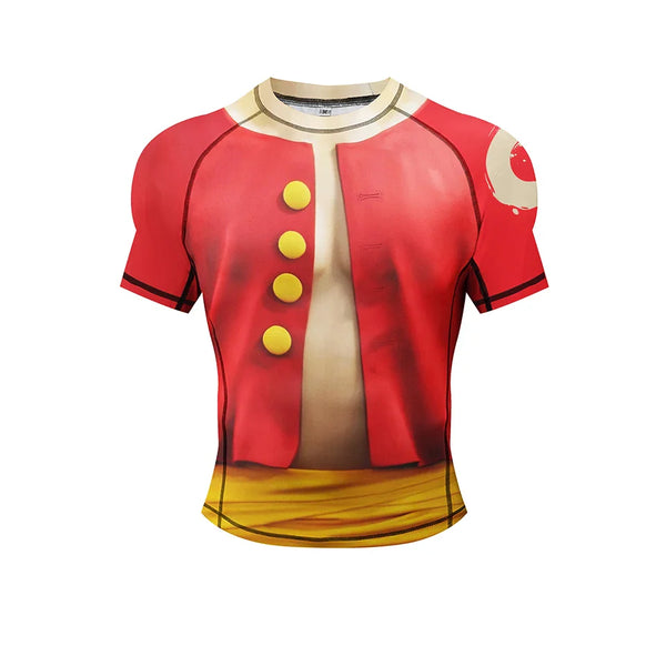 One Piece 'Luffy | Pirate King' Long Sleeve 3 Piece Compression Rashguard Set