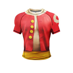 One Piece 'Luffy | Pirate King' Short Sleeve Compression Rashguard