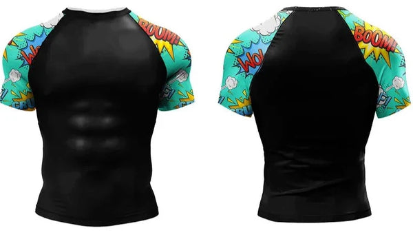 Tribal 'Comic' Elite Short Sleeve Compression Rashguard