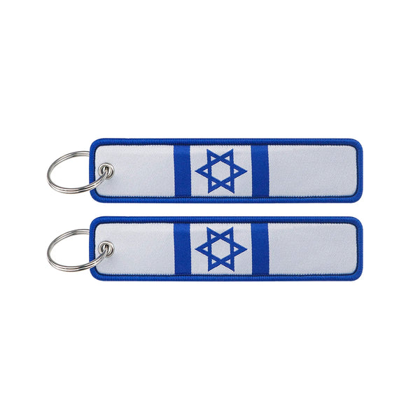 National Flag 'Israel' Embroidered Keyring Keychain