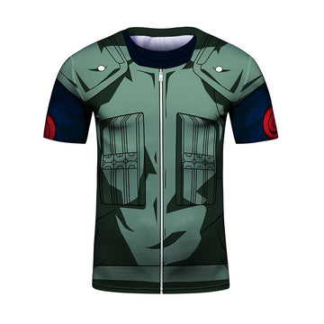 Naruto Kakashi Elite Kid's Short Sleeve Compression Rash Guard