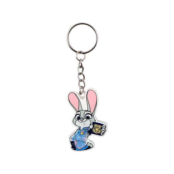 Zootopia Judy Hopps Glitter Star Acrylic Keyring Keychain
