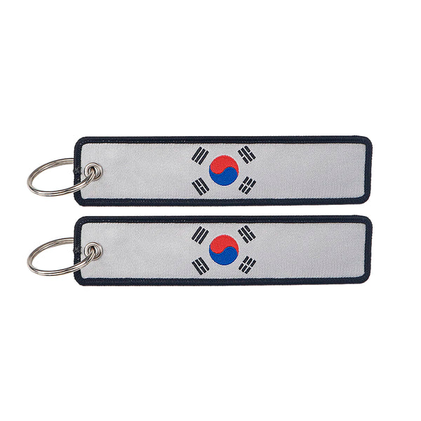 National Flag 'South Korea' Embroidered Keyring Keychain